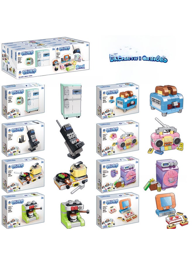 Compatible Lego Assembled Blocks China 8-in -1 Fire Brigade Small Particles Children's Educational Stall Toys And Gifts - Image 1