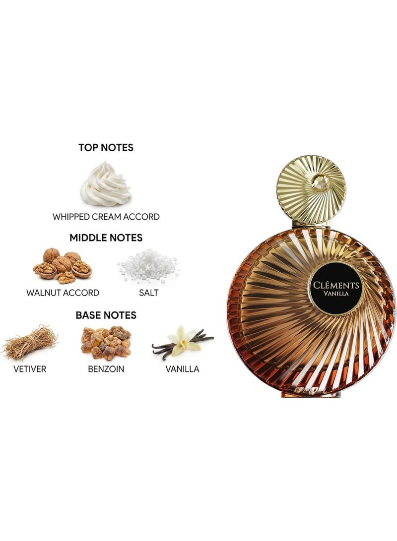 عنفر أنفار كليمنتس فانيلا أو دو بارفان 100 مل – عطر غورماند خشبي للجنسين يدوم طويلاً مع نفحة كريمية - Image 3