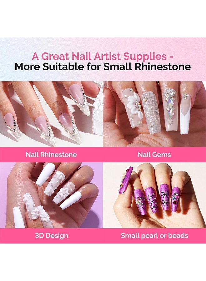 Monja No Wipe Drill Gel, Nail Rhinestone Glue, 3D Gel Nail Art Design Strong Adhesive Nail Gem Glue for Nail Charms Gems Jewelry Decoration DIY Manicured at Home 10ml - Image 4