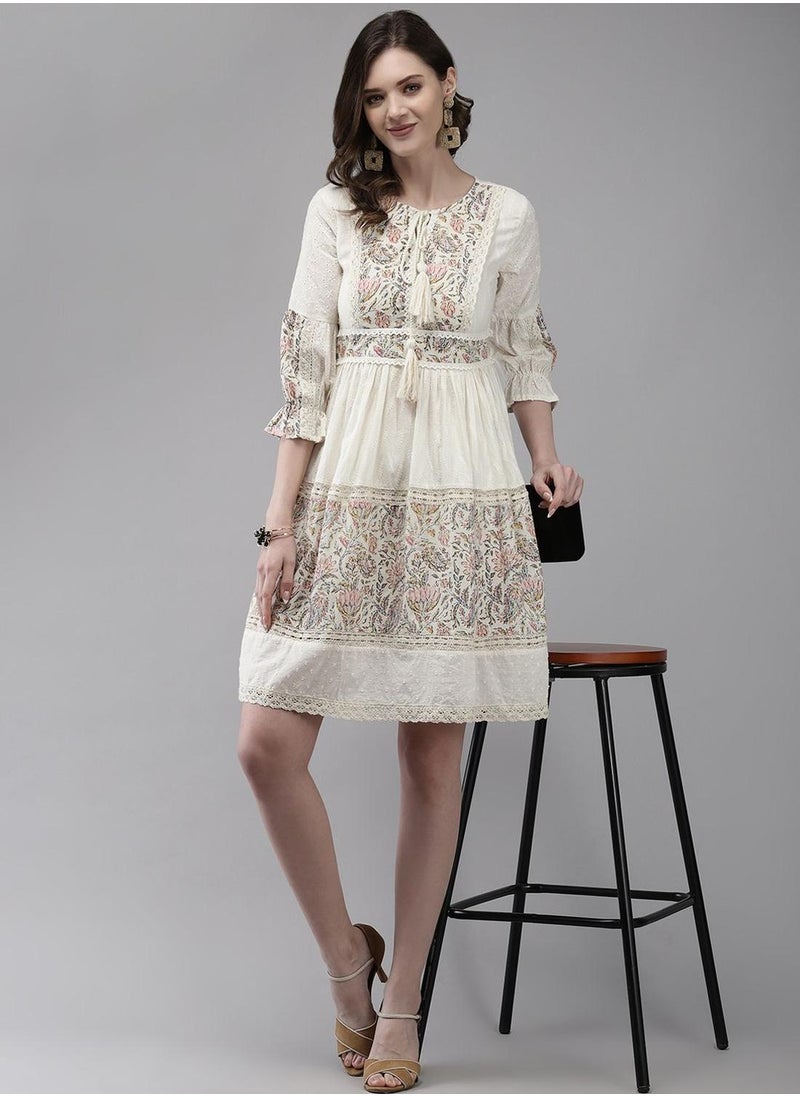 ISHIN Floral Print Mini Dress  - Image 5