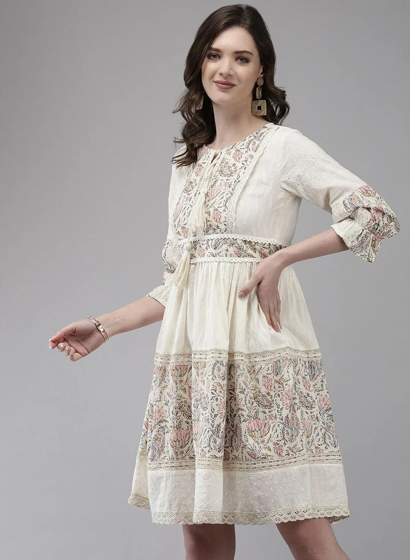 ISHIN Floral Print Mini Dress