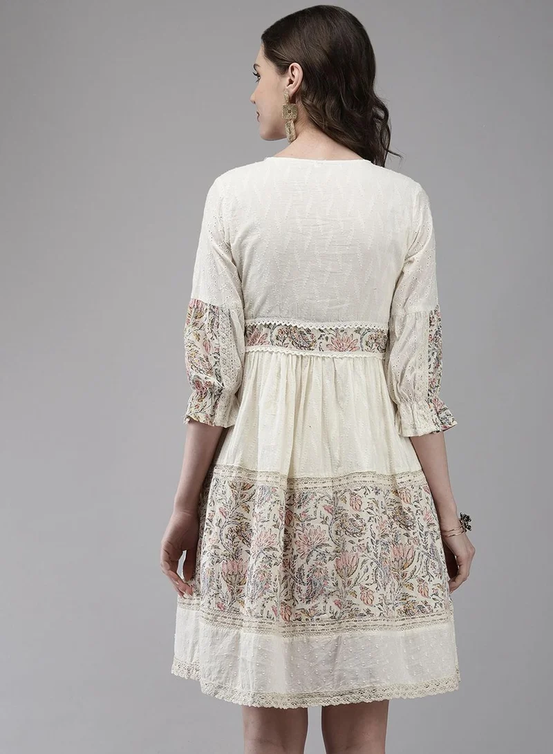 ISHIN Floral Print Mini Dress