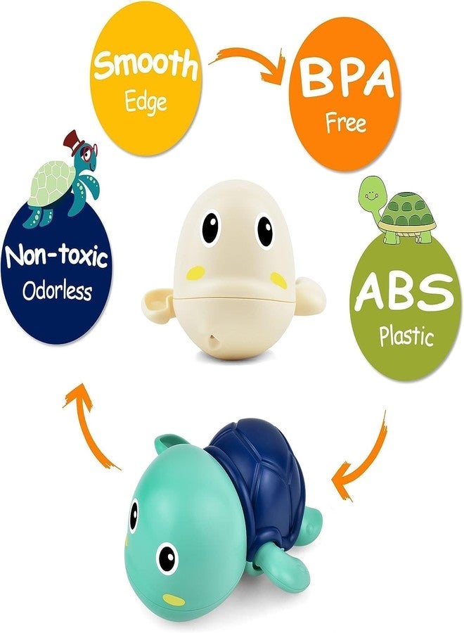 BLISSBORN Swimming Turtle Bath Toy for Babies, Floating Toys ,New Born Baby Bathtub Water Toys, Preschool Toddler Pool Toys (Multi Colour) -1 Pcs. - Image 4