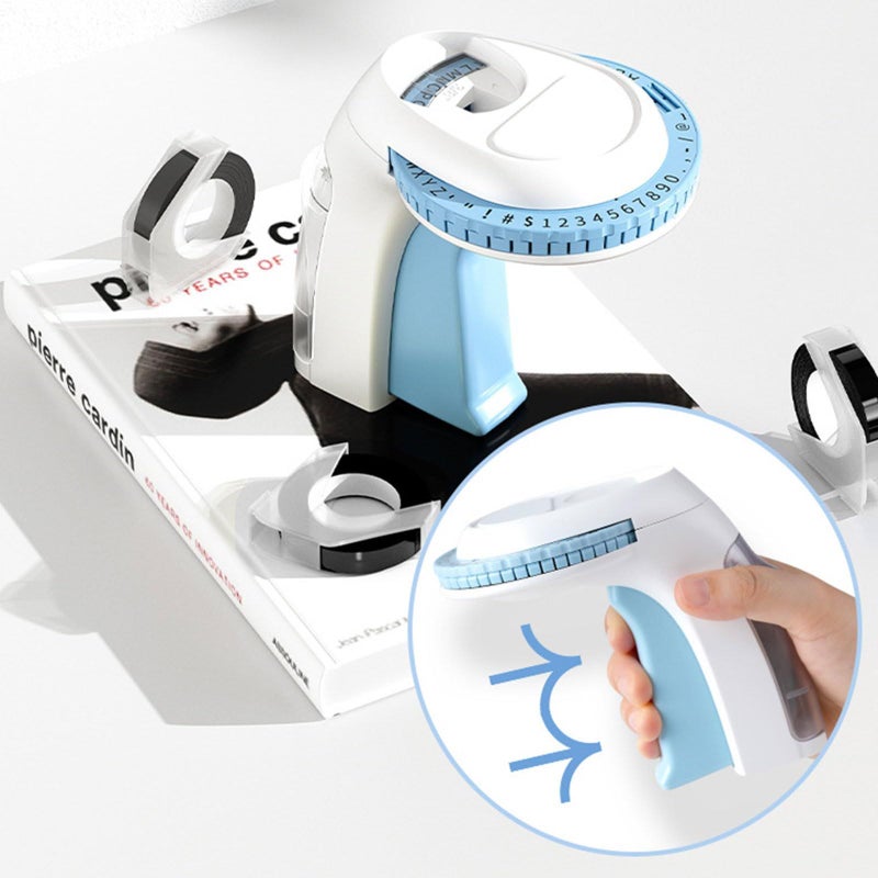 Pink Handheld Manual Embossing Label Maker For Home And Office Use - Image 5