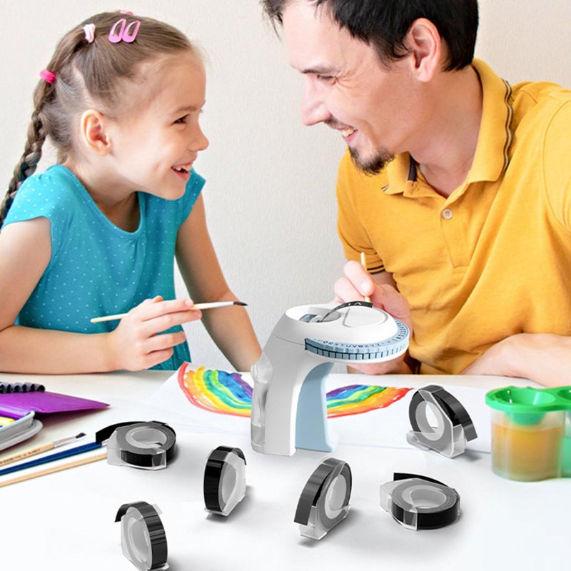 Pink Handheld Manual Embossing Label Maker For Home And Office Use - Image 3