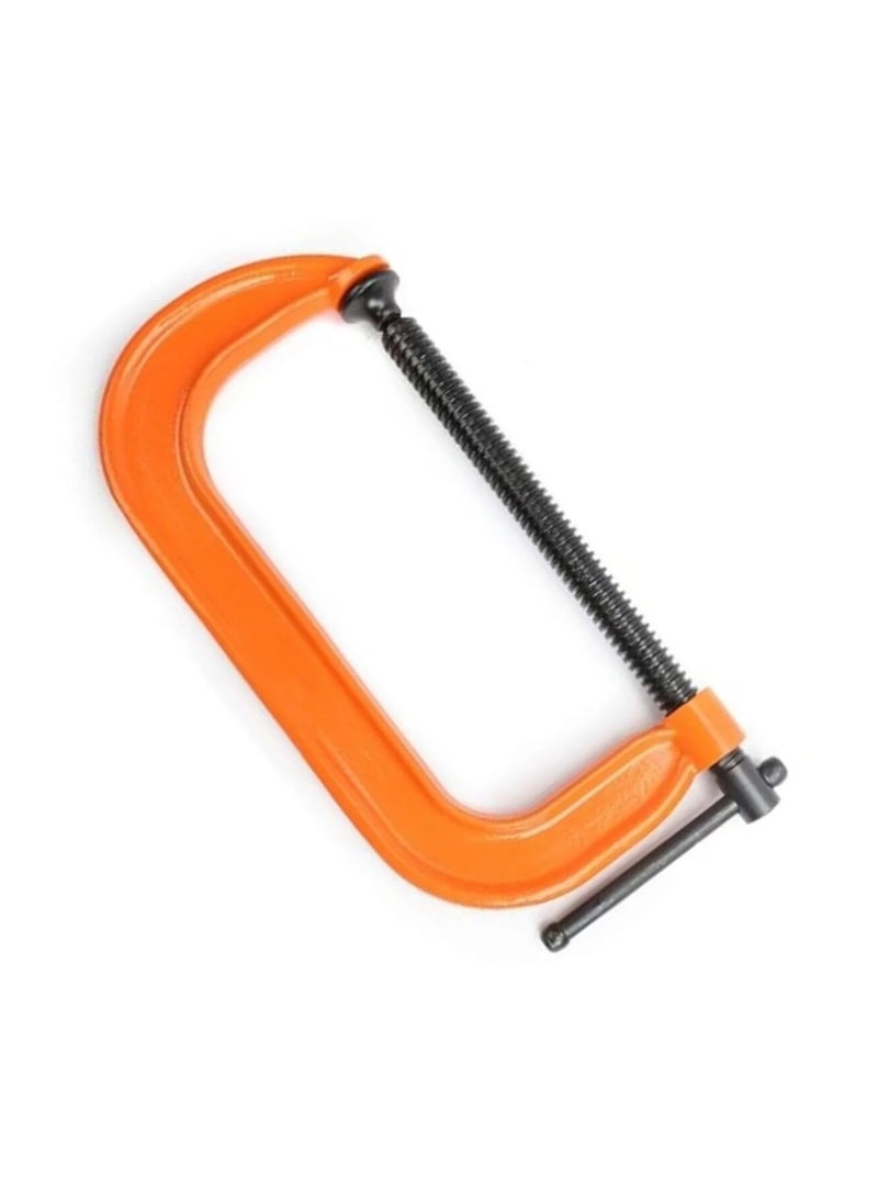 C-Clamp 10Inch, Heavy-Duty Cast-Iron Body, Industrial Strength, Ideal for Woodworking, Gluing, Welding