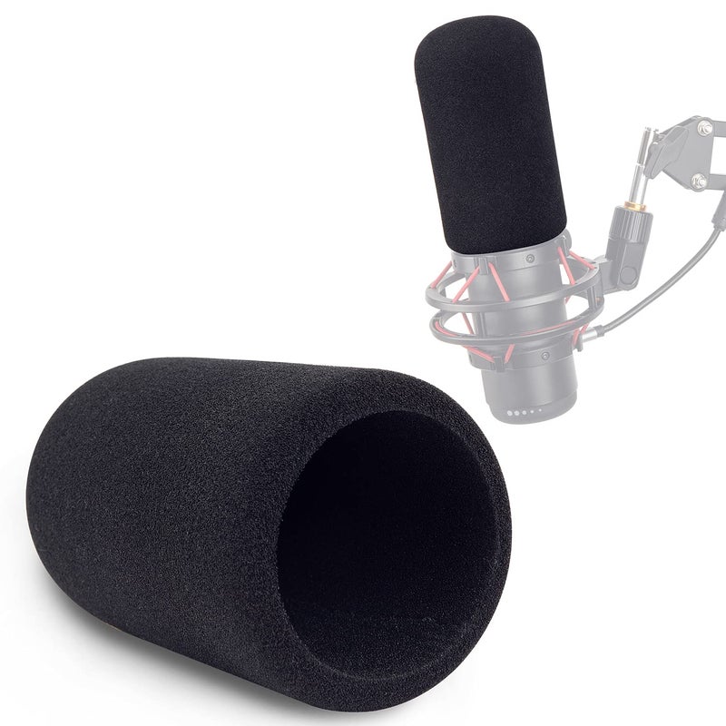 YOUSHARES Mic Windscreen for HyperX QuadCast Microphone, Foam Mic Covers Improve Recording Quality, Professional Hyperx QuadCast Pop Filter - Image 1