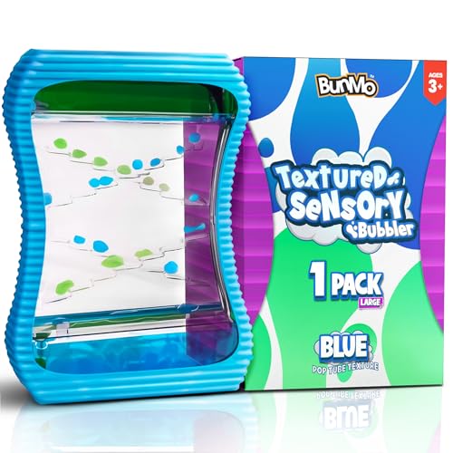 BUNMO Liquid Motion Bubbler Sensory Toys - Sensory Stocking Stuffers for Kids - Liquid Timer for Kids - Colorful Bubble Fidget Timer for Desk & Travel - Large Blue - Image 1