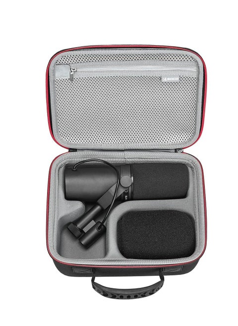 RLSOCO Case for Shure SM7B Dynamic Vocal Microphone & Shure MV7+ / MV7X / MV7 Podcast Dynamic Microphone (Black)