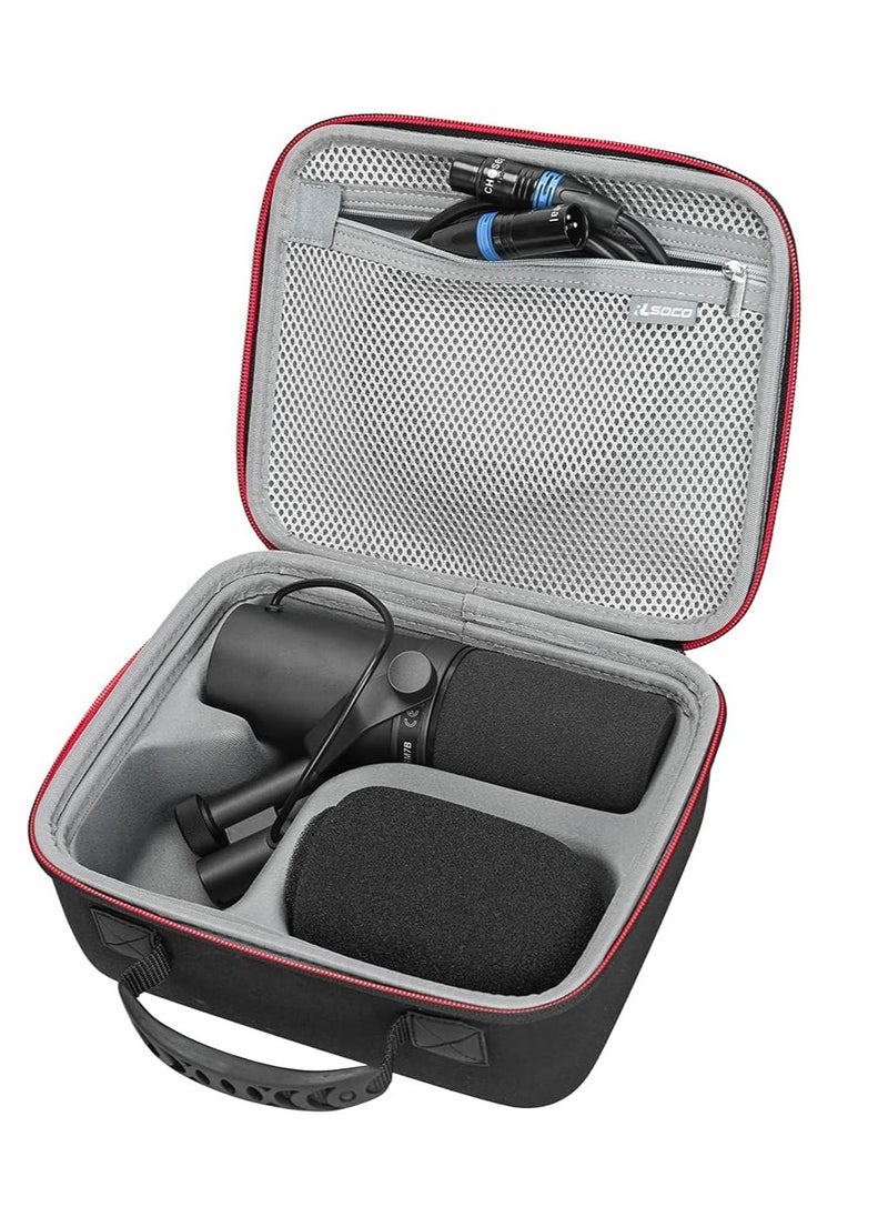 RLSOCO - RLSOCO Case for Shure SM7B Dynamic Vocal Microphone & Shure MV7+ / MV7X / MV7 Podcast Dynamic Microphone (Black) - Image 1