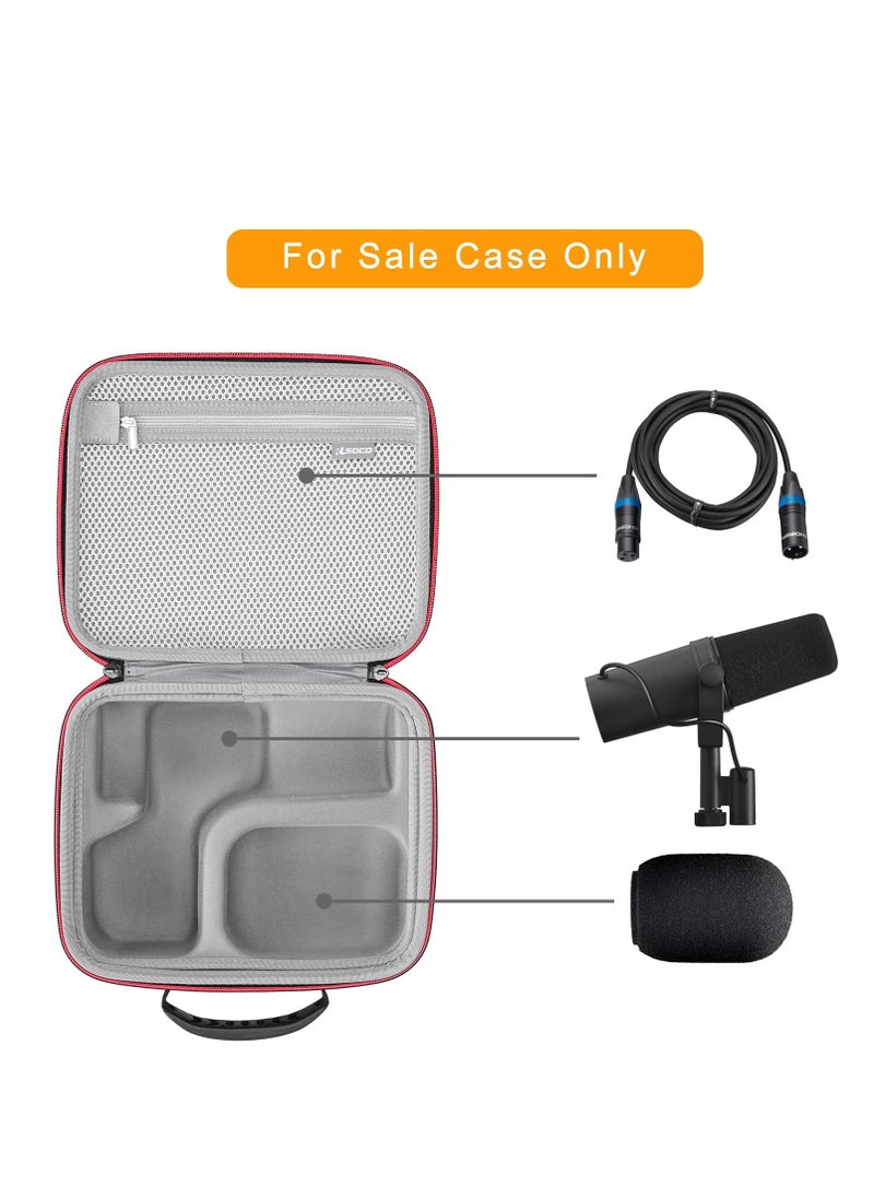 RLSOCO - RLSOCO Case for Shure SM7B Dynamic Vocal Microphone & Shure MV7+ / MV7X / MV7 Podcast Dynamic Microphone (Black) - Image 1