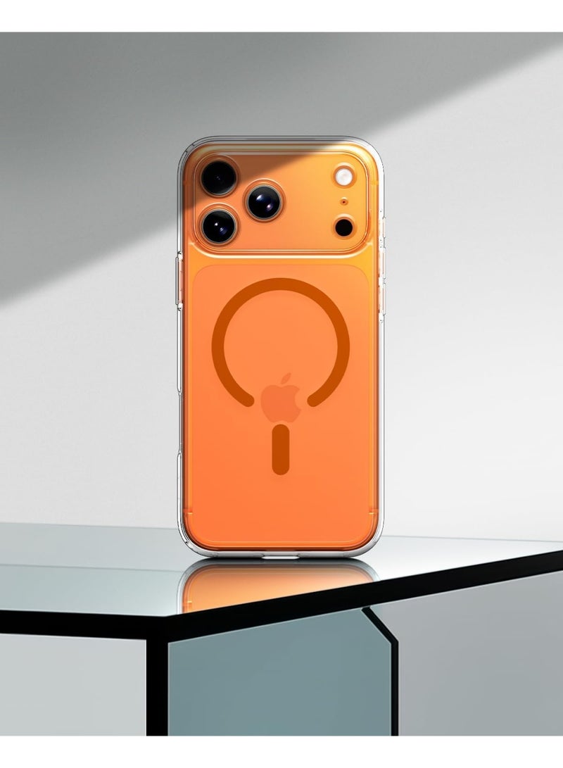 Spigen غطاء Ultra Hybrid MagFit لجهاز iPhone 17 Pro Max مع MagSafe (2025) - برتقالي شفاف - Image 3