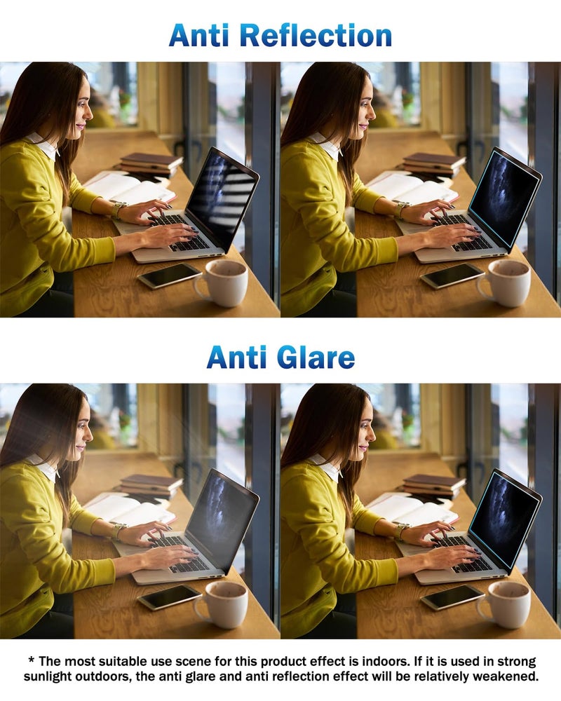 FFORITO F FORITO 2-Pack 15.6 Inch Anti Blue Light Laptop Screen Protector, Eye Protection Anti Glare Matte Computer Screen Cover for 15.6" Laptop with 16:9 Aspect Ratio, Reduce Eye Strain and Touch Sensitive - Image 4