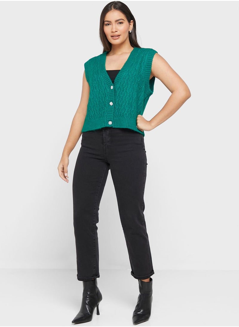 ONLY - Cable Knitted Cardigan - Image 1