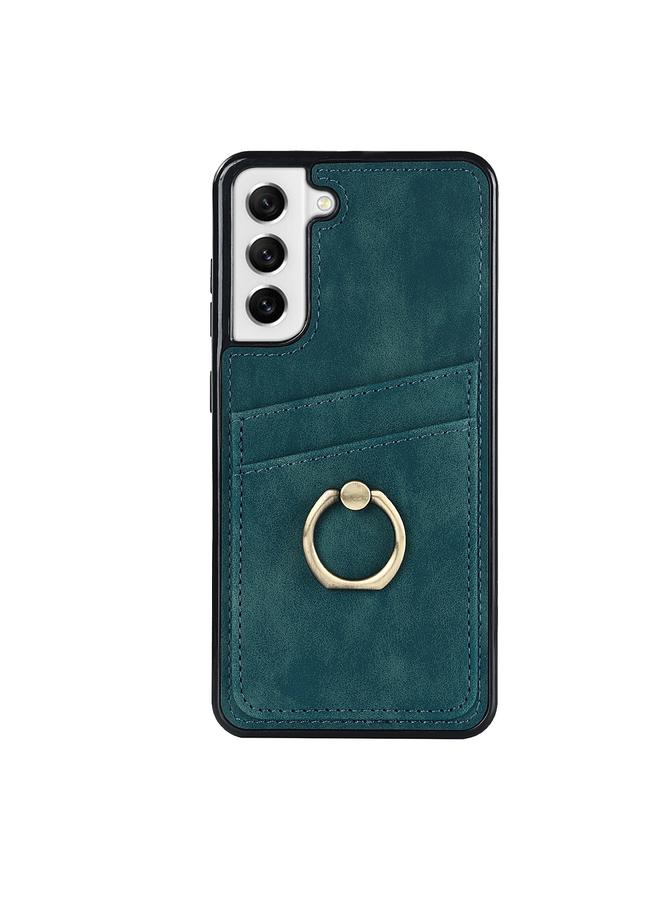 اس-توب جراب لهاتف Samsung Galaxy S21 FE 5G جراب هاتف جلدي عتيق مع حامل حلقي - Image 3