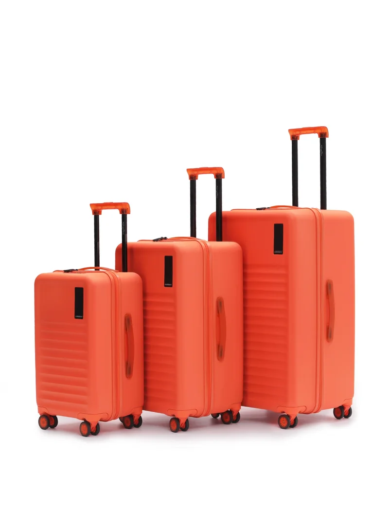 Mokobara The Aisle Trunk Set Of 3 - Polycarbonate Material | Stardust, Orange