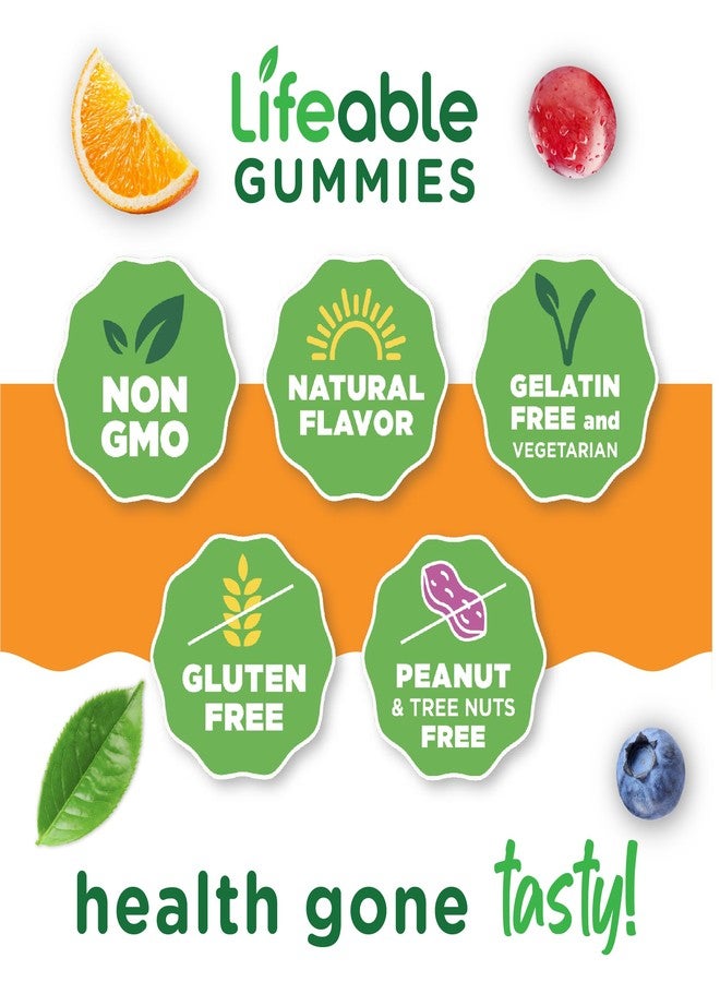 Lifeable Vitamin E Gummies | 400 IU | Great Tasting Vitamin E Supplements | Skin, Eye Health and Immune Function Support | VIT E for Adults, Men, Women | 90 Gummies - Image 4