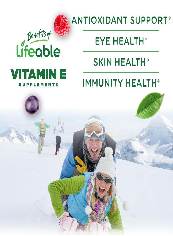 Lifeable Vitamin E Gummies | 400 IU | Great Tasting Vitamin E Supplements | Skin, Eye Health and Immune Function Support | VIT E for Adults, Men, Women | 90 Gummies - Image 3