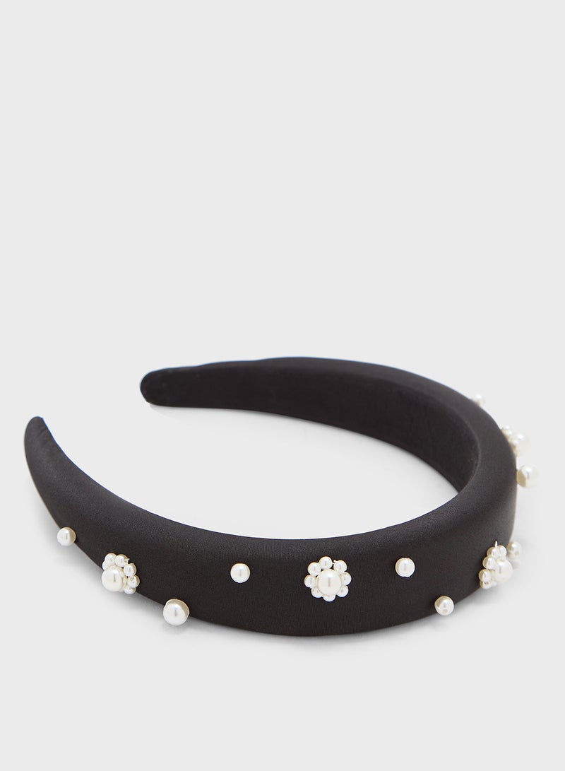 Ella Limited Edition Embellished Floral Pearl Headband  - Image 1