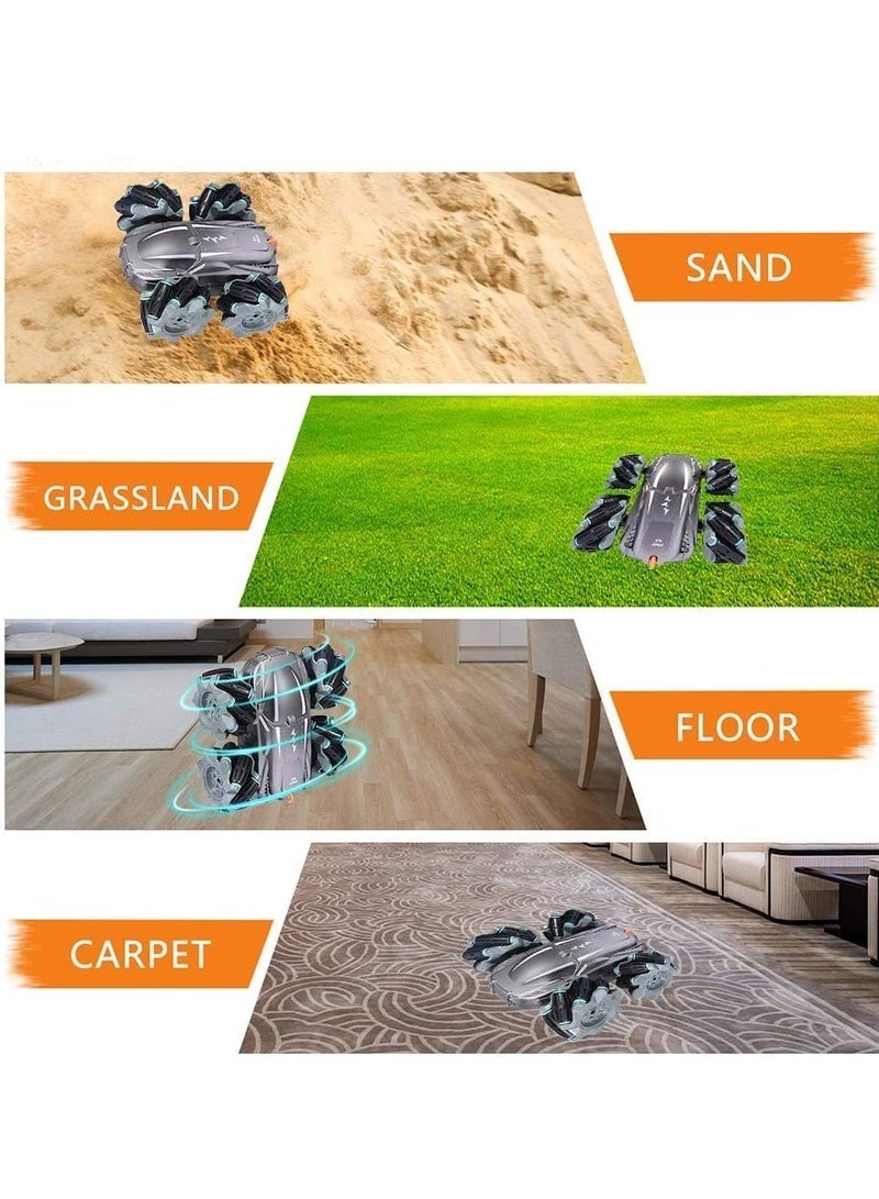 Bukela RC Car Toy Double Sided Stunt Car, 2.4 G Remote Control Car, 360° Rotation and Drift 4WD All Terrain Remote Control Car with Headlights Cars Toys Gifts for Child Over - Image 4