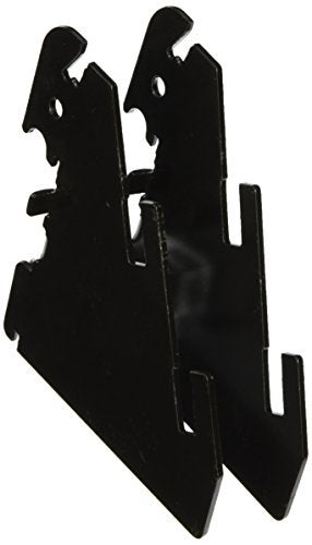 Wall Control Slotted Metal Pegboard Bracket Pair Accessory Pack for Wall Control Pegboard and Slotted Tool Board – Black - Image 1