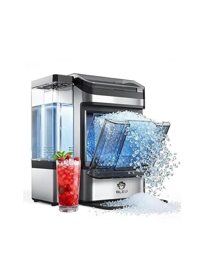 Automatic Countertop Nugget Ice Maker Machine with Chewable Pellet Ice, Self-Cleaning Function, 4.3L Dual Water Tank, Quiet 140W Compressor, 38lbs Daily Ice Production for Home, Kitchen, Office, Café, Restaurant, RV & Party - Image 1