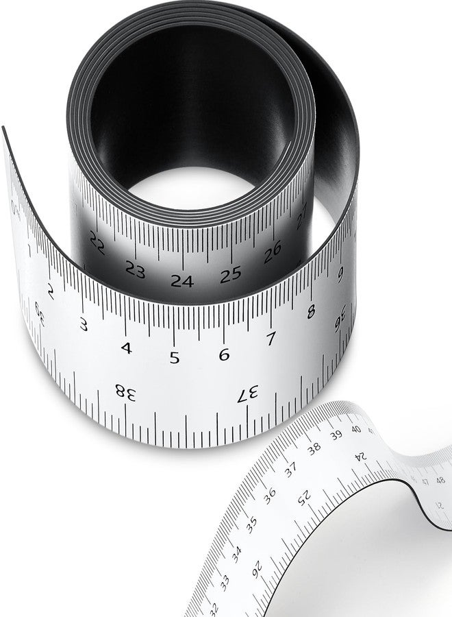 Relaxweex 1 Pcs 39.37 Inch Magnetic Ruler Flexible Ruler with Both Inches and Centimeters Magnet Measuring Tape, Suitable for Lathes, Workshops, Table Saws, Mills, Easy to Take - Image 1