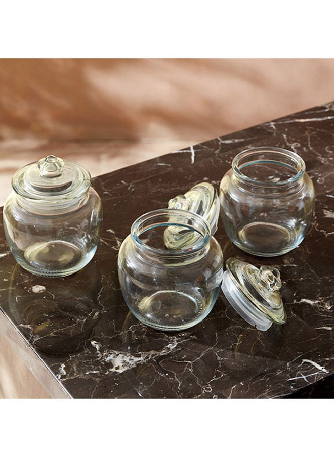 Home Box Atlanta 3-Piece Belly Glass Jar Set 600 Ml  - Image 2