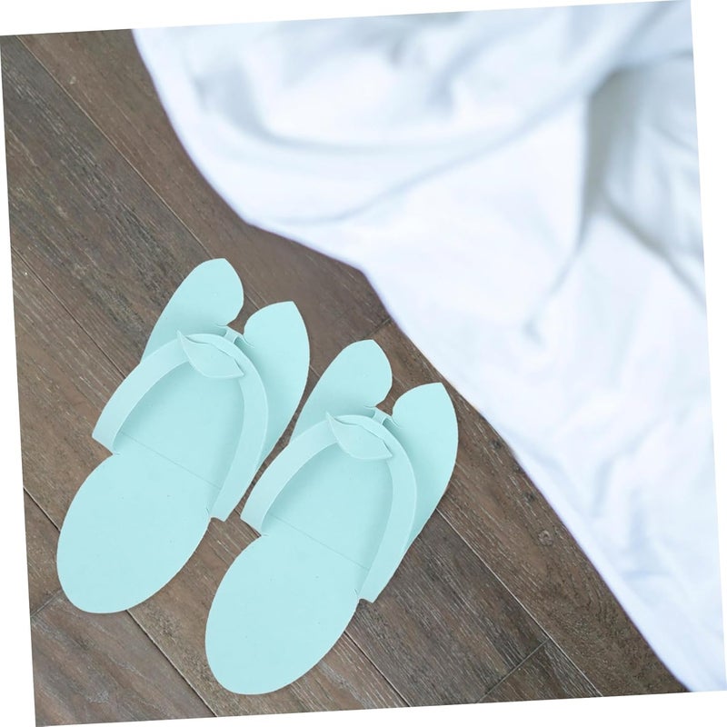 12pairs Disposable Eva Pedicure Salon Slippers Breathable Flip-flops for Women Disposable Footwear for Beach Random Color - Image 3