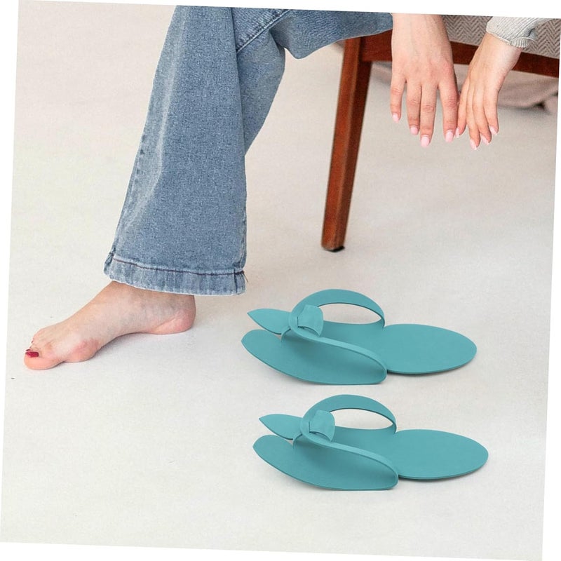 12pairs Disposable Eva Pedicure Salon Slippers Breathable Flip-flops for Women Disposable Footwear for Beach Random Color - Image 2