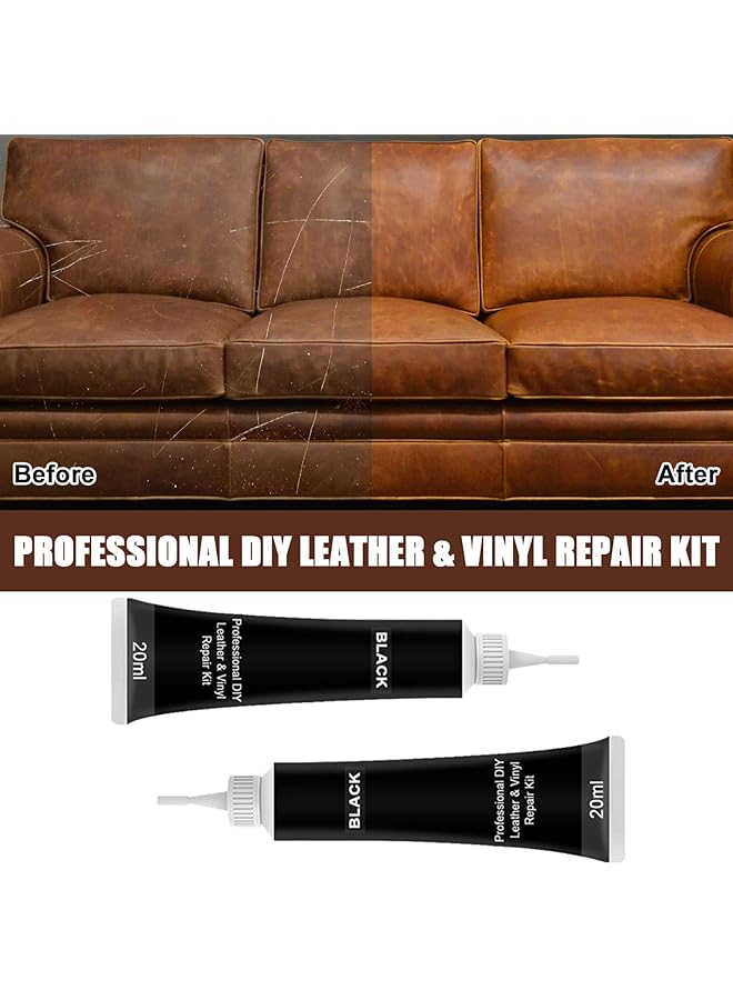 Generic Leather Repair Cream,Leather Recoloring Balm,Leather Restorer,Leather Restoration,Leather Glue For Furniture,Couch,Car Seats,Sofa, Jacket, Black, 2Pc - Image 3