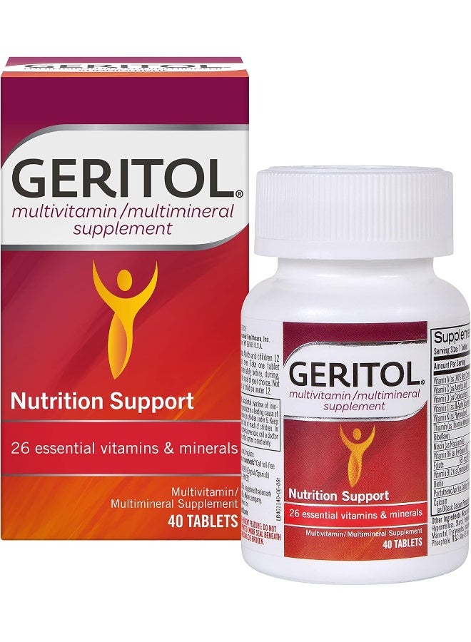Multi Nutrition Geritol Multi Vitamin Nutritional Support Tablets Count Multivitamin ...