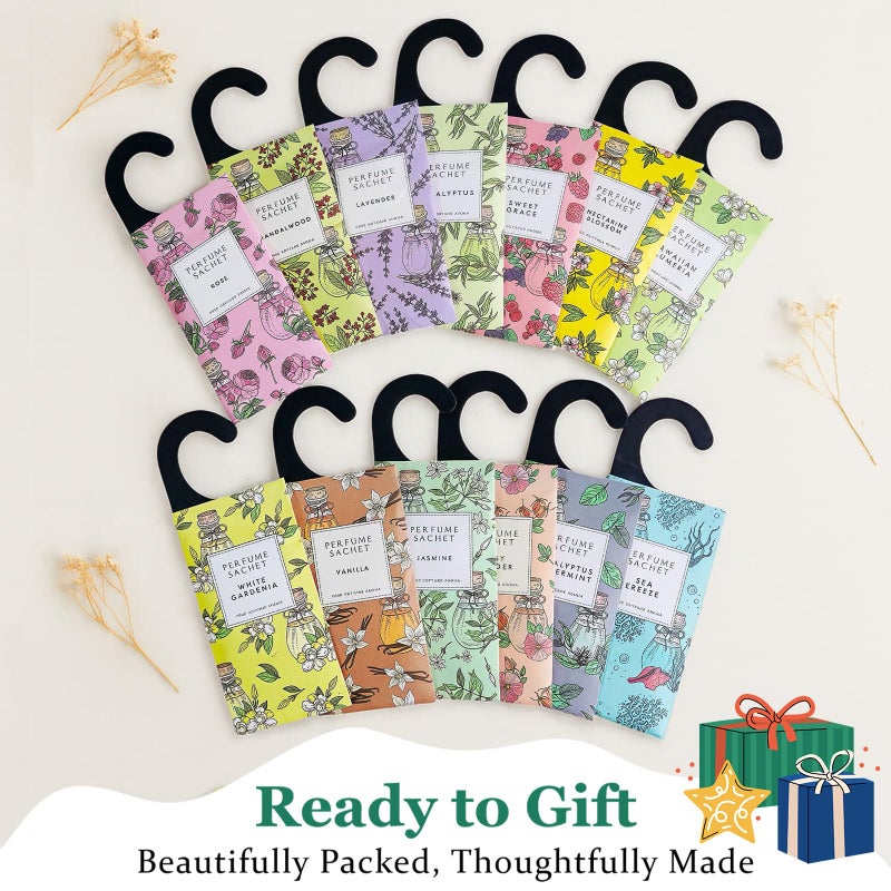 ROSE COTTAGE Large 12 Packs Sea Breeze Hanging Closet Deodorizer Air Freshener Long Lasting Scented Sachets Smell Goods for House - Image 5