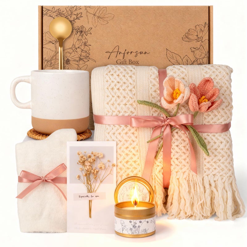 Anforsun Gift Baskets for Women, Birthday Gifts for Women, Self Care Gift Baskets Care Package, Thank You, Get Well, Sympathy Inspirational Friendship Gifts for Mom, Grandma, Sister,Friends, Girls - Image 2