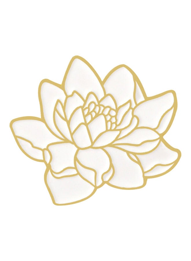 NIBEMINENT Lotus Wave Enamel Brooch Pin  - Image 1