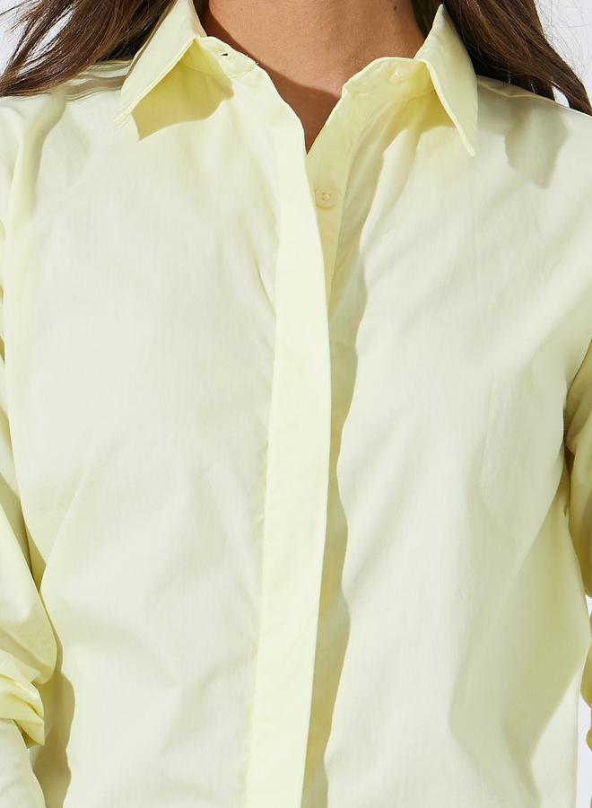 Styli Yellow Solid Long Sleeves Regular Fit Shirt - Image 3