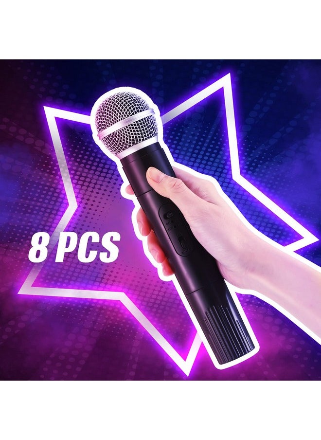 Zubebe - 8 Pack Fake Microphone Prop Plastic Toy Microphone Fake Mic Bulk Simulate Speech Practice Plastic Microphone Fun Stage Microphone For Kids Costume Karaoke Props Costume Party Favors - Image 1