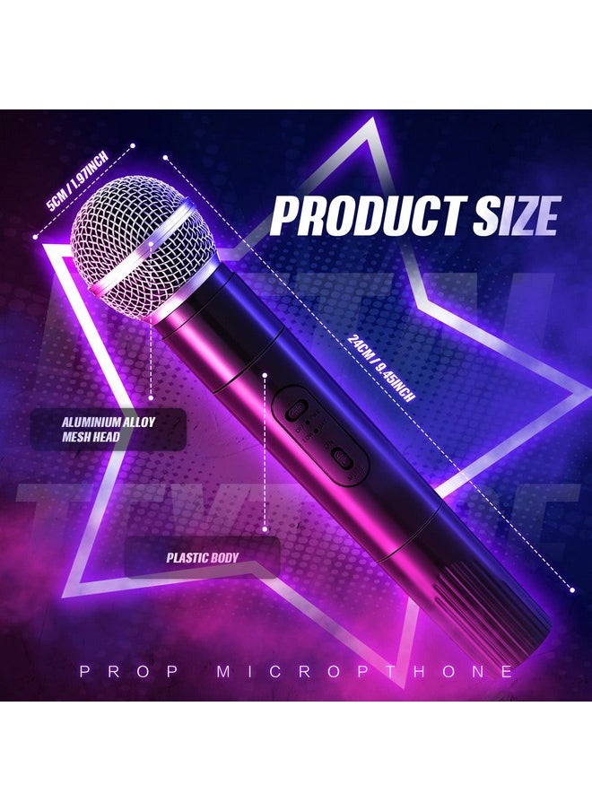 Zubebe - 8 Pack Fake Microphone Prop Plastic Toy Microphone Fake Mic Bulk Simulate Speech Practice Plastic Microphone Fun Stage Microphone For Kids Costume Karaoke Props Costume Party Favors - Image 1