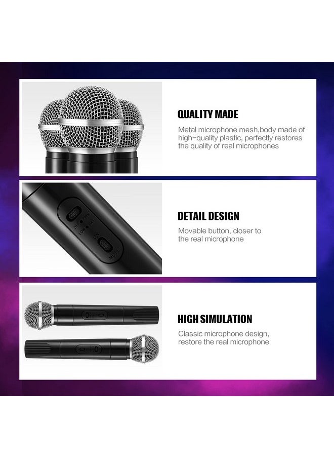 Zubebe - 8 Pack Fake Microphone Prop Plastic Toy Microphone Fake Mic Bulk Simulate Speech Practice Plastic Microphone Fun Stage Microphone For Kids Costume Karaoke Props Costume Party Favors - Image 1