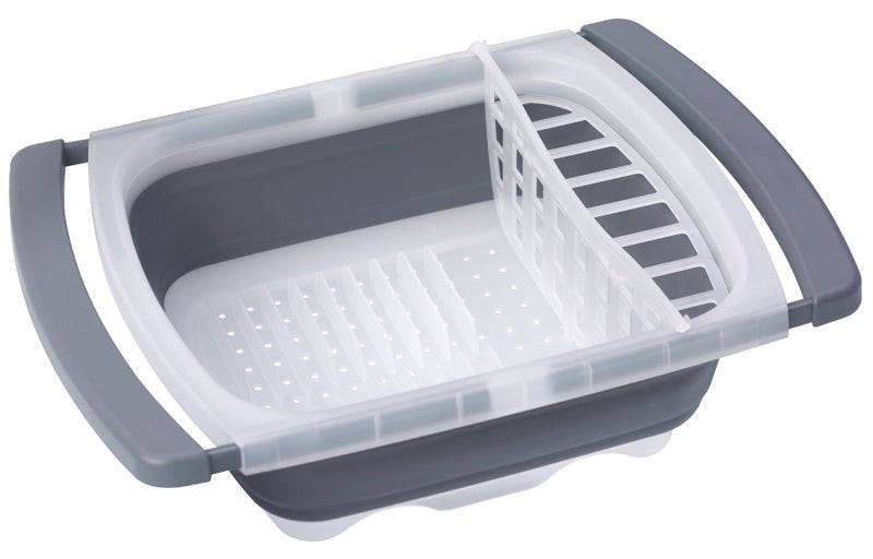 PrepWorks Collapsible Dish Drainer - Space-Saving, Expandable Dish Rack for Drying Plates, Cups, and Kitchen Utensils, Extends from 16.5" to 26.75" to Fit Over Most Sinks - Image 1