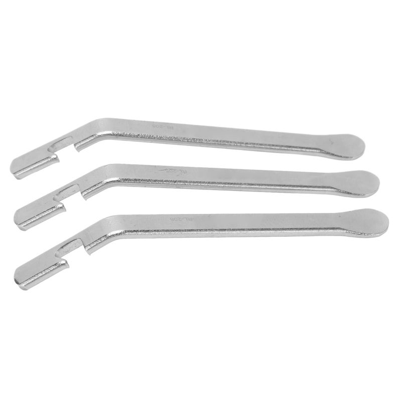 RISK Bike Tire Levers 3-Piece Stainless Steel High Strength Lightweight Tire Spoons - Ergonomic Effort-Saving Design Flat Head Tire Irons for Bike Maintenance Cycling Repair - Image 1