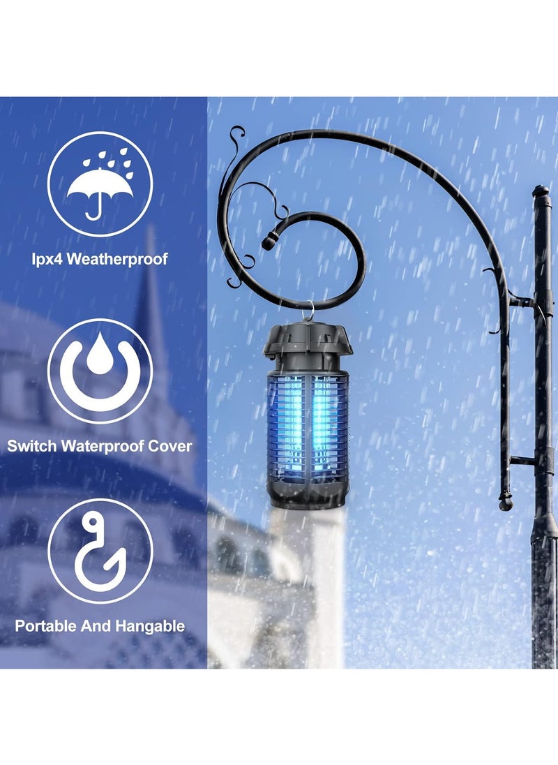 TOMSHOO Bug Zapper, 20W/4000v Electric Mosquito Zapper Portable Mosquito Killer Lamp Waterproof Fly Trap Insect Killer for Indoor and Outdoor Home Backyard Camp Site Garden (Blue 20W)  - Image 3