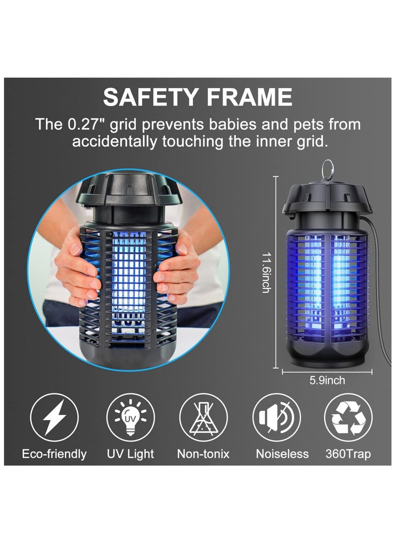 TOMSHOO Bug Zapper, 20W/4000v Electric Mosquito Zapper Portable Mosquito Killer Lamp Waterproof Fly Trap Insect Killer for Indoor and Outdoor Home Backyard Camp Site Garden (Blue 20W)  - Image 4