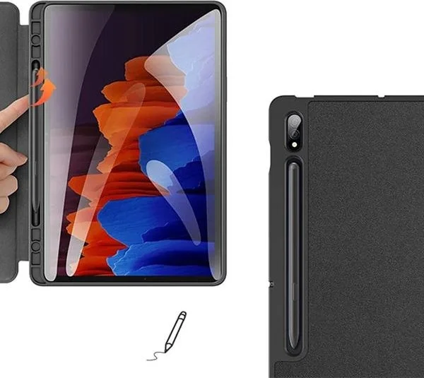 Polham Samsung Galaxy Tab S8 Plus (X800-X806) Tablet Case with Stand, Foldable Case with Pen Holder