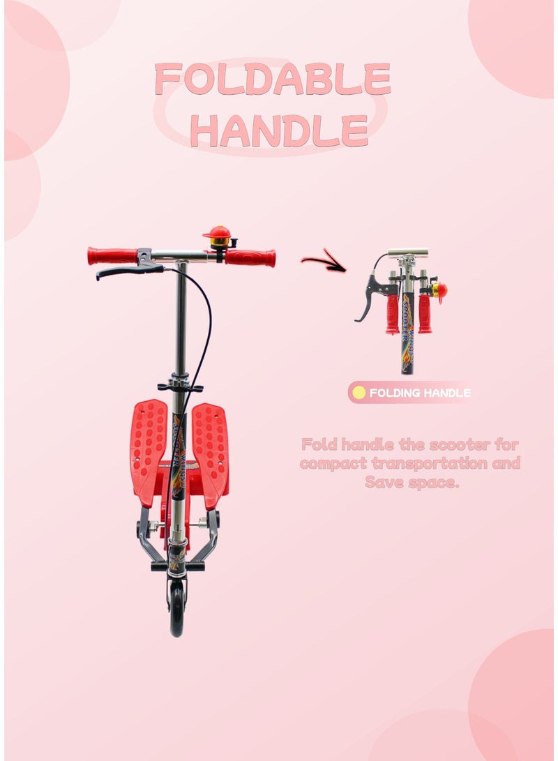 EASY FUTURE Adjustable and Foldable Handlebar 3-Wheel Kick Scooter for Kids – Smart Dual Pedal Scooter for Boys & Girls - Image 3