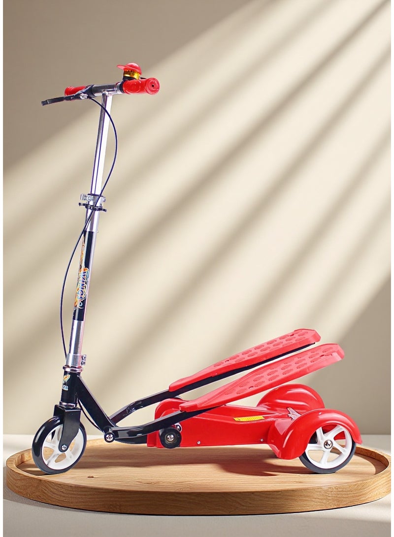 EASY FUTURE Adjustable and Foldable Handlebar 3-Wheel Kick Scooter for Kids – Smart Dual Pedal Scooter for Boys & Girls - Image 1
