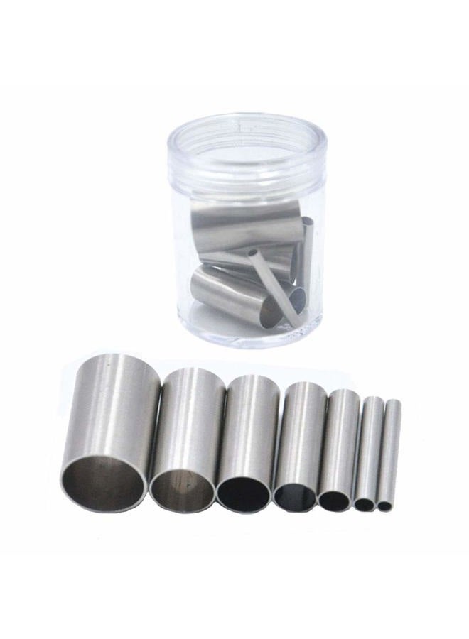 Vidillo Clay Cutters,7Pcs Hole Hollow Punch Cutter Set Stainless Steel Indentation Round Circle Shape Cutters Mold Ceramics Dotting Baking Mold Cutter Punch Tools for Clay Pottery Craft with Storage Case(B2) - Image 1