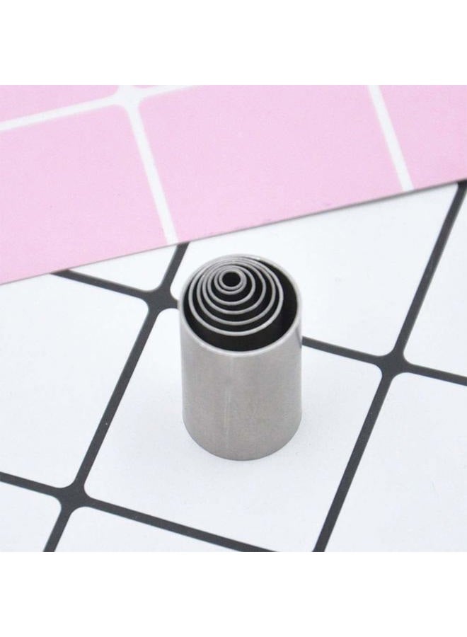 Vidillo Clay Cutters,7Pcs Hole Hollow Punch Cutter Set Stainless Steel Indentation Round Circle Shape Cutters Mold Ceramics Dotting Baking Mold Cutter Punch Tools for Clay Pottery Craft with Storage Case(B2) - Image 5