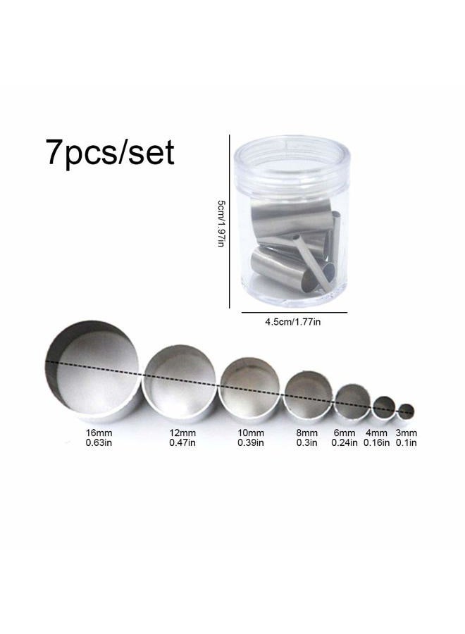 Vidillo Clay Cutters,7Pcs Hole Hollow Punch Cutter Set Stainless Steel Indentation Round Circle Shape Cutters Mold Ceramics Dotting Baking Mold Cutter Punch Tools for Clay Pottery Craft with Storage Case(B2) - Image 2