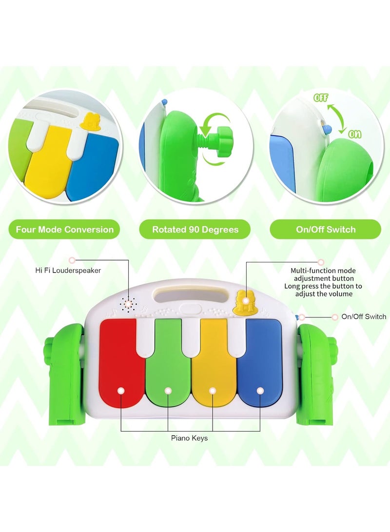 Baby Gyms Play Mats, Funny Piano Play Mats, Detachable Baby Play Gym Mat, Musical Electronic Learning Toys with Music and Lights, Activity Center for Infants and Toddlers - Image 3
